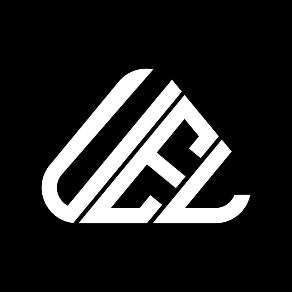 design criativo do logotipo da carta uel com gráfico vetorial, logotipo simples e moderno da uel. vetor
