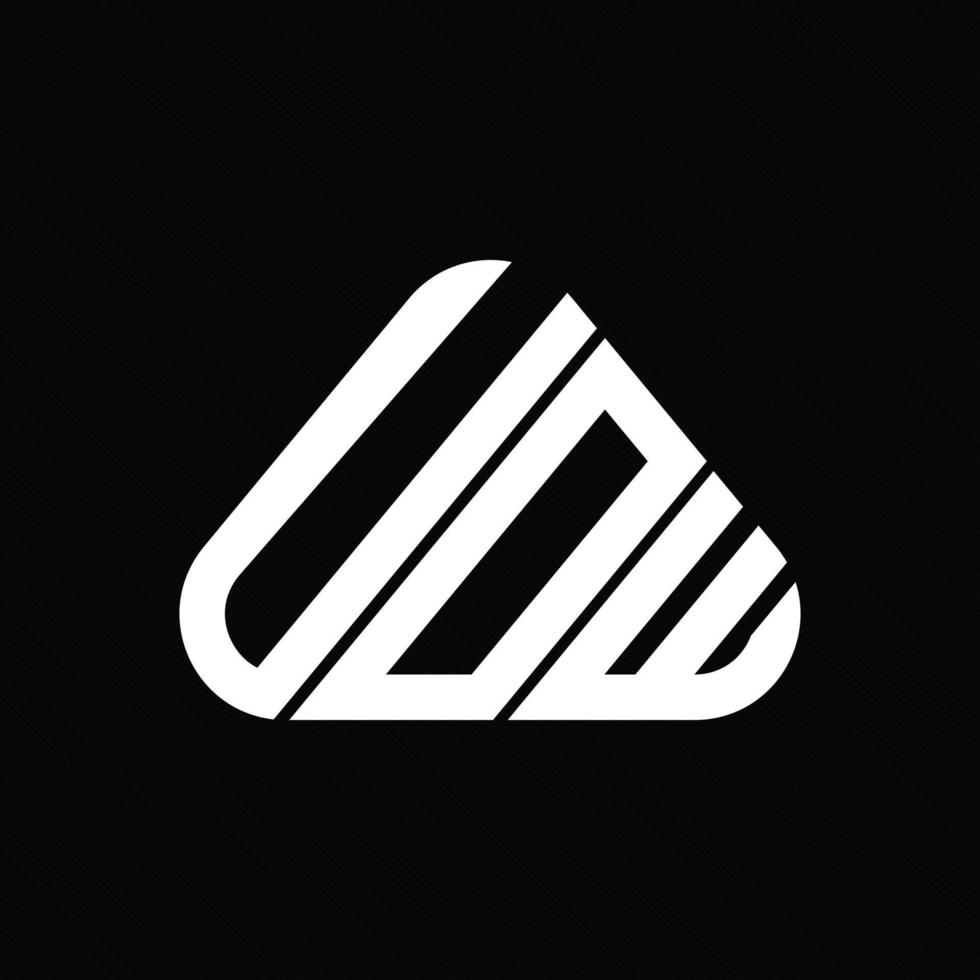 uow letter logo design criativo com gráfico vetorial, uow logotipo simples e moderno. vetor