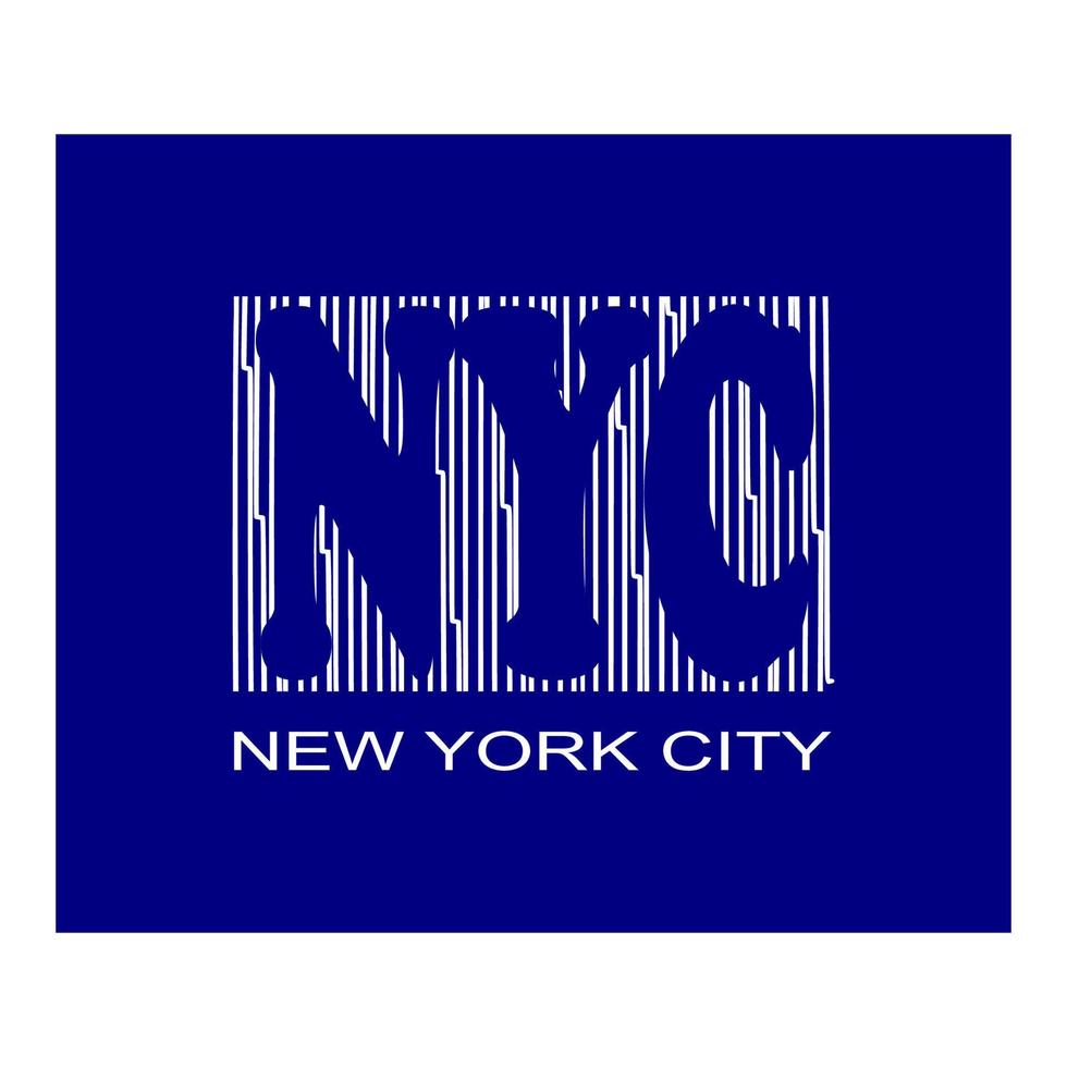 nyc typoghrapy, texto da cidade de nova york para impressão de camiseta vetor