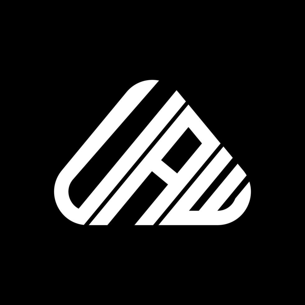 design criativo do logotipo da letra uaw com gráfico vetorial, logotipo simples e moderno uaw. vetor