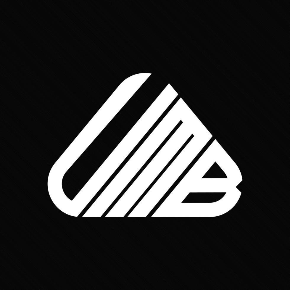 design criativo do logotipo da letra umb com gráfico vetorial, logotipo simples e moderno umb. vetor