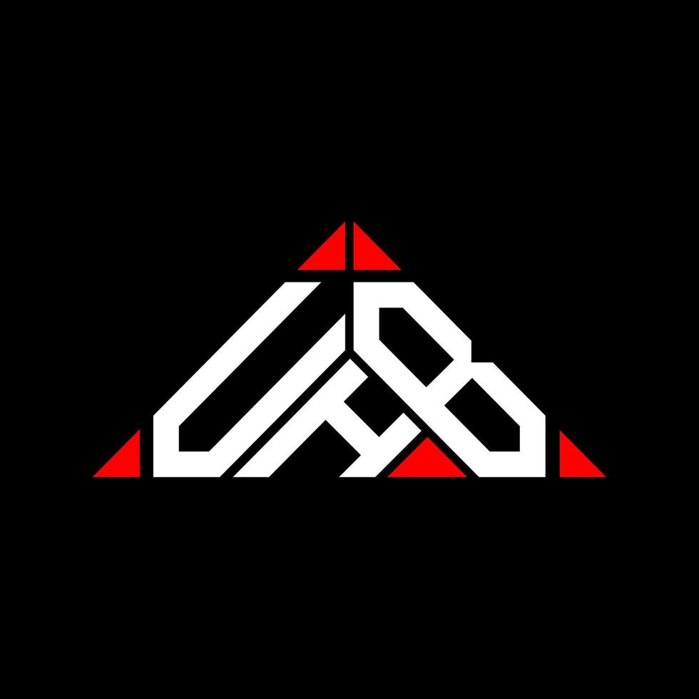 design criativo do logotipo da letra uhb com gráfico vetorial, logotipo uhb simples e moderno. vetor