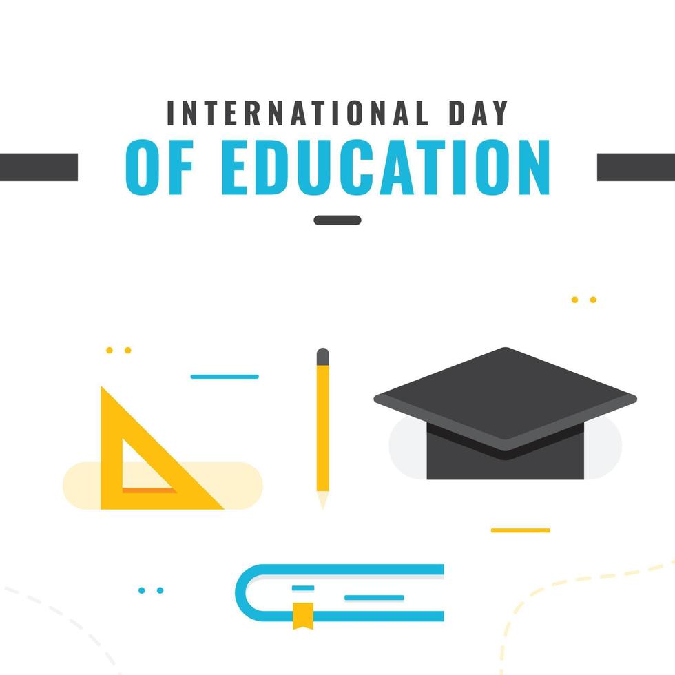 projeto do dia internacional da educação vetor
