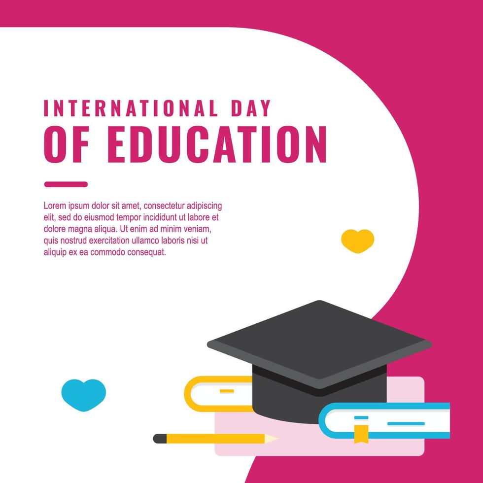 projeto do dia internacional da educação vetor