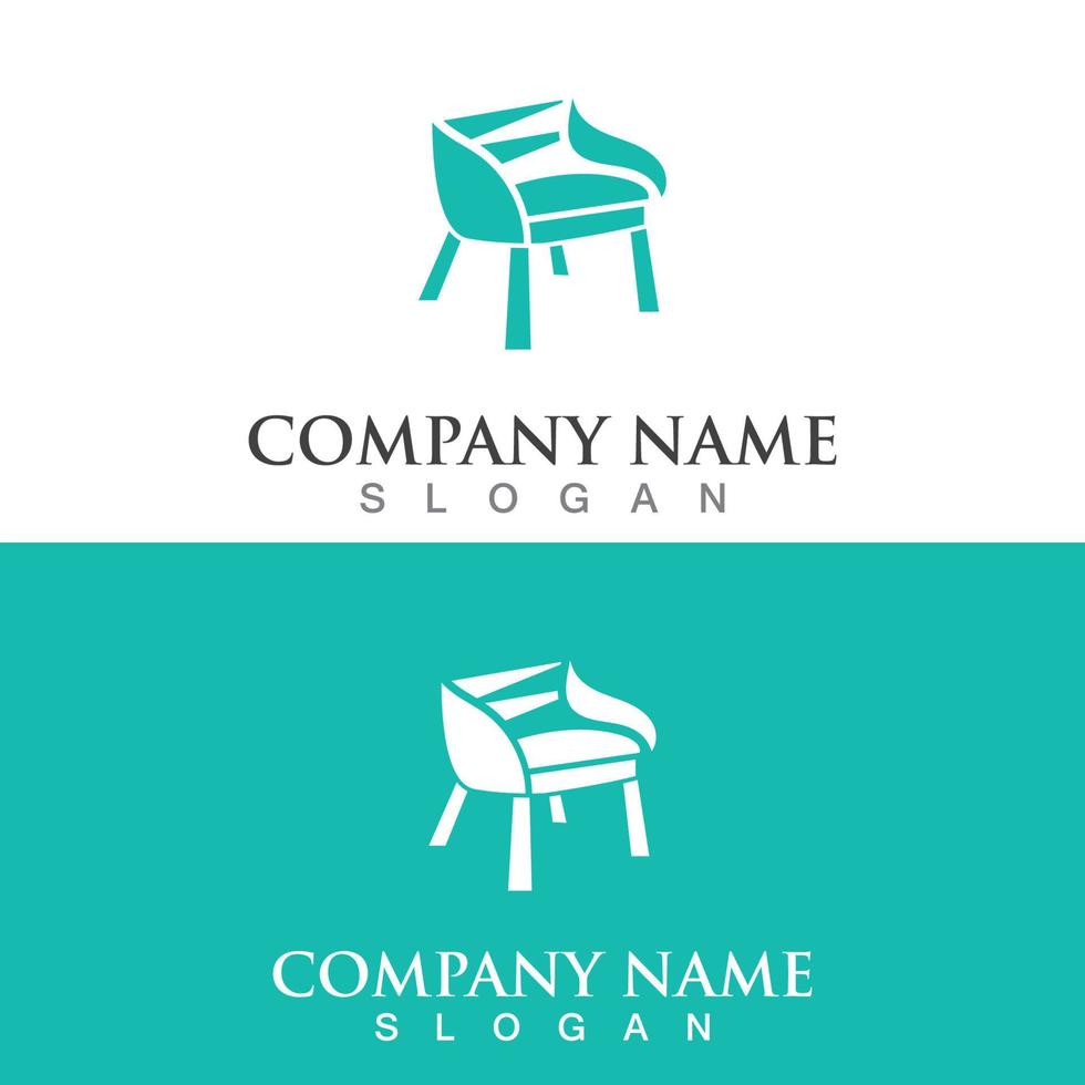 cadeira móveis logotipo imagem design criativo vetor moderno