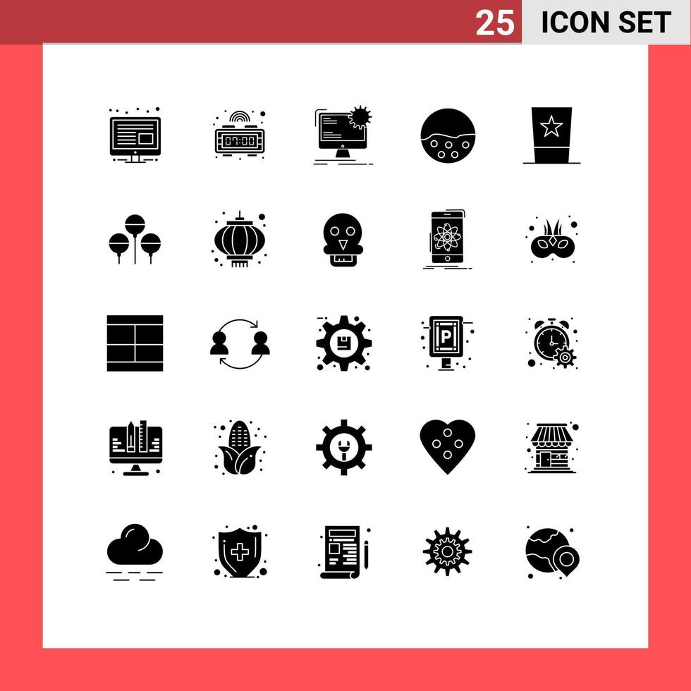 pacote de ícones vetoriais de estoque de 25 sinais e símbolos de linha para página de proteção de pele de moda elementos de design de vetores editáveis