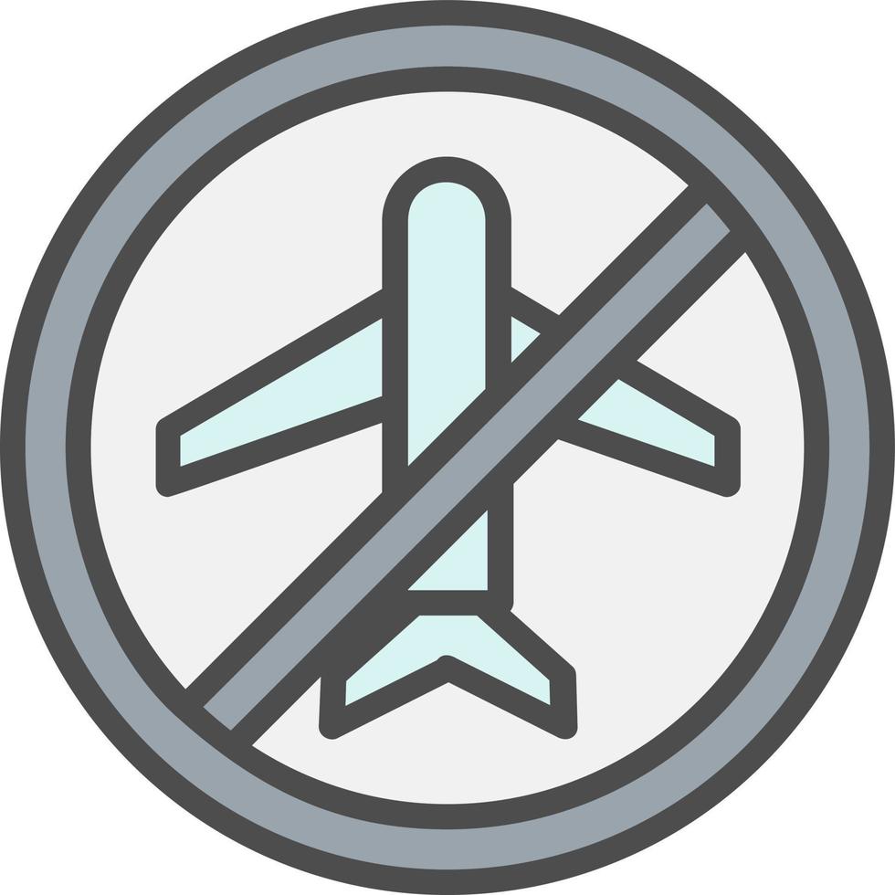ícone de vetor de proibição de viagem
