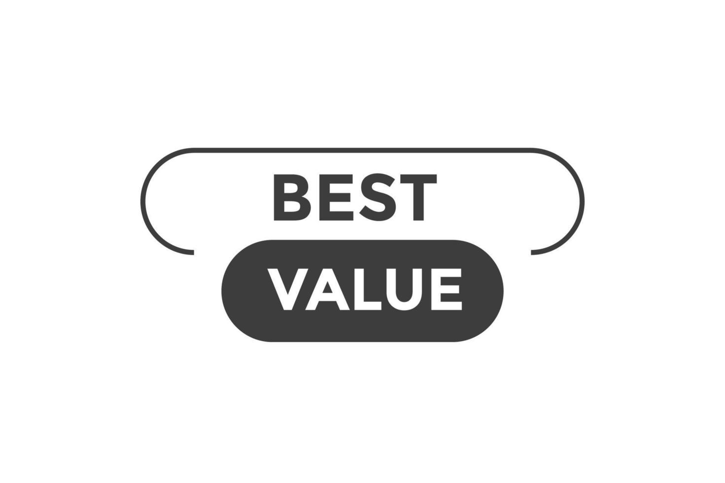 modelos de banner da web de botão de melhor valor. ilustração vetorial vetor