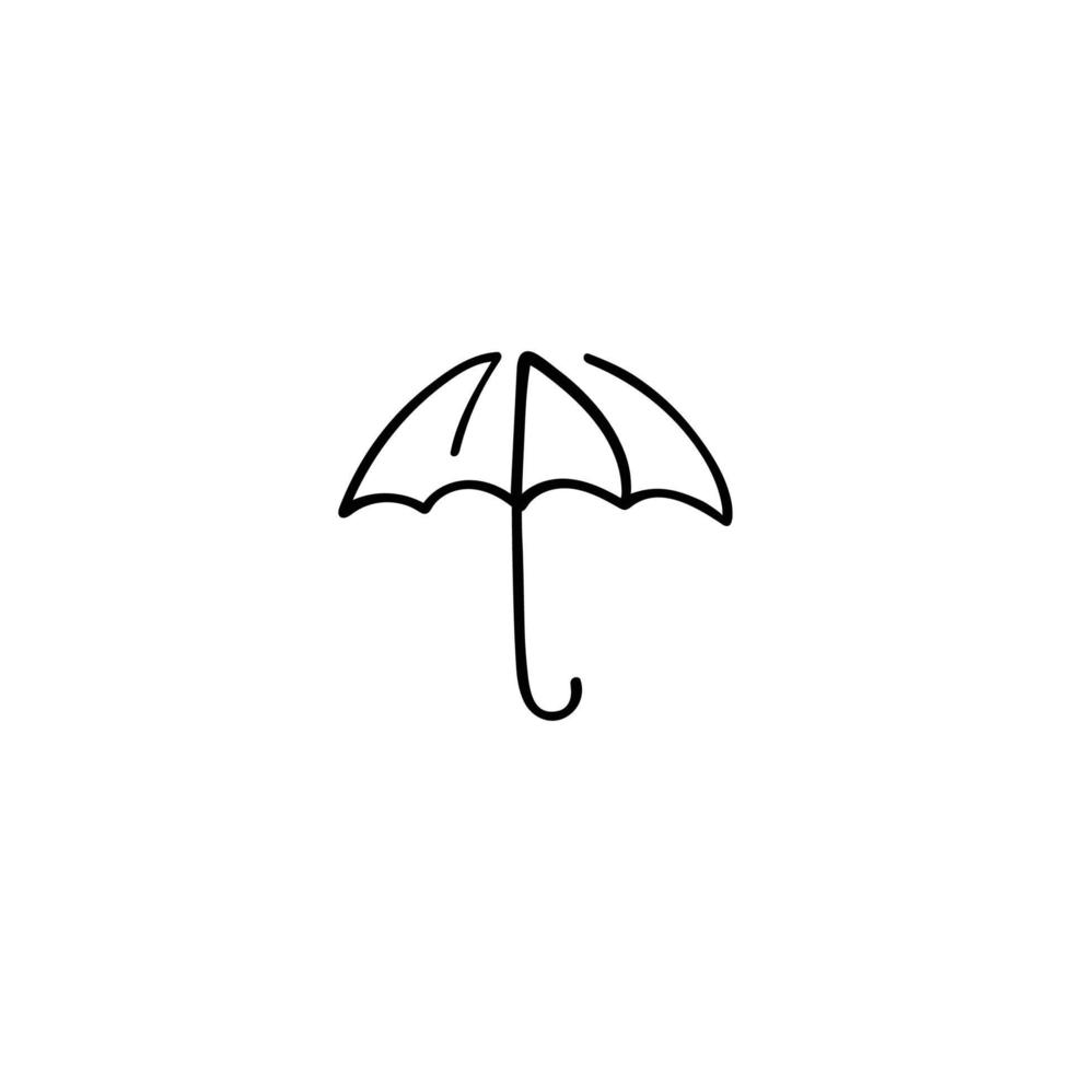 design de ícone de estilo de linha de guarda-chuva vetor