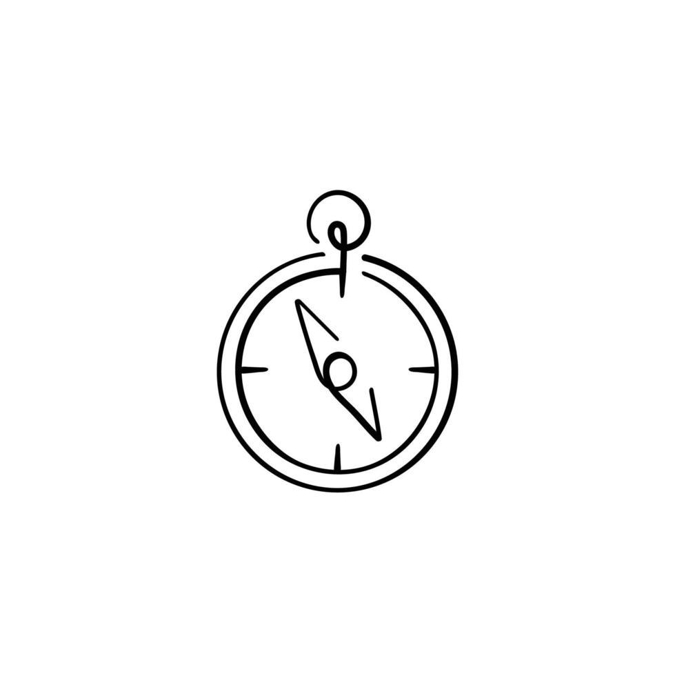 design de ícone de estilo de linha de bússola vetor