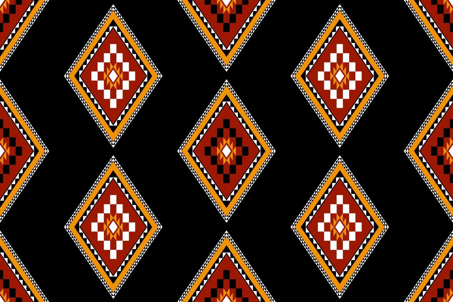 design tradicional geométrico étnico oriental sem costura padrão para fundo, tapete, papel de parede, roupas, embrulho, batik, tecido, vetor, ilustração, estilo bordado. vetor