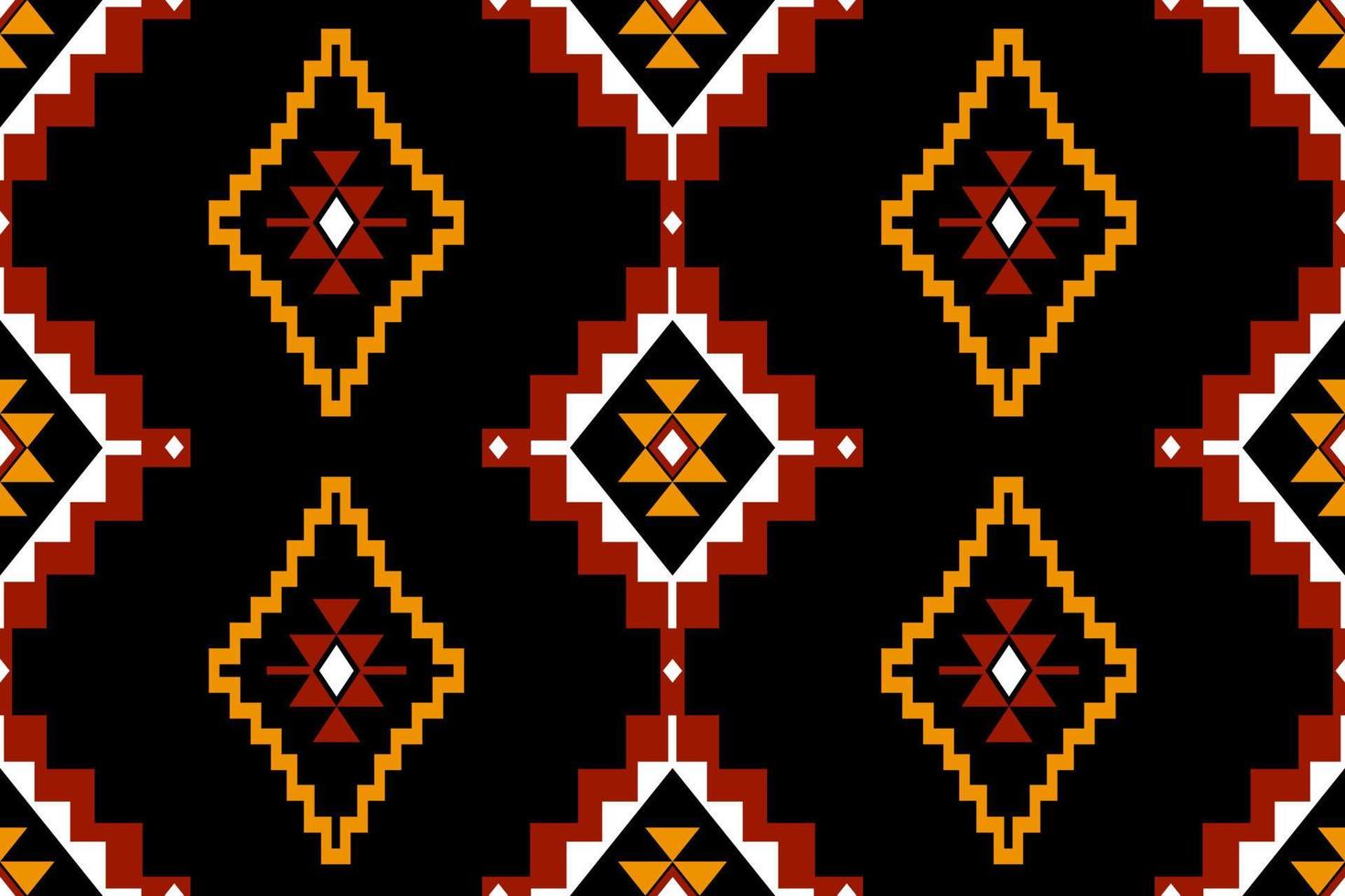 design tradicional geométrico étnico oriental sem costura padrão para fundo, tapete, papel de parede, roupas, embrulho, batik, tecido, vetor, ilustração, estilo bordado. vetor