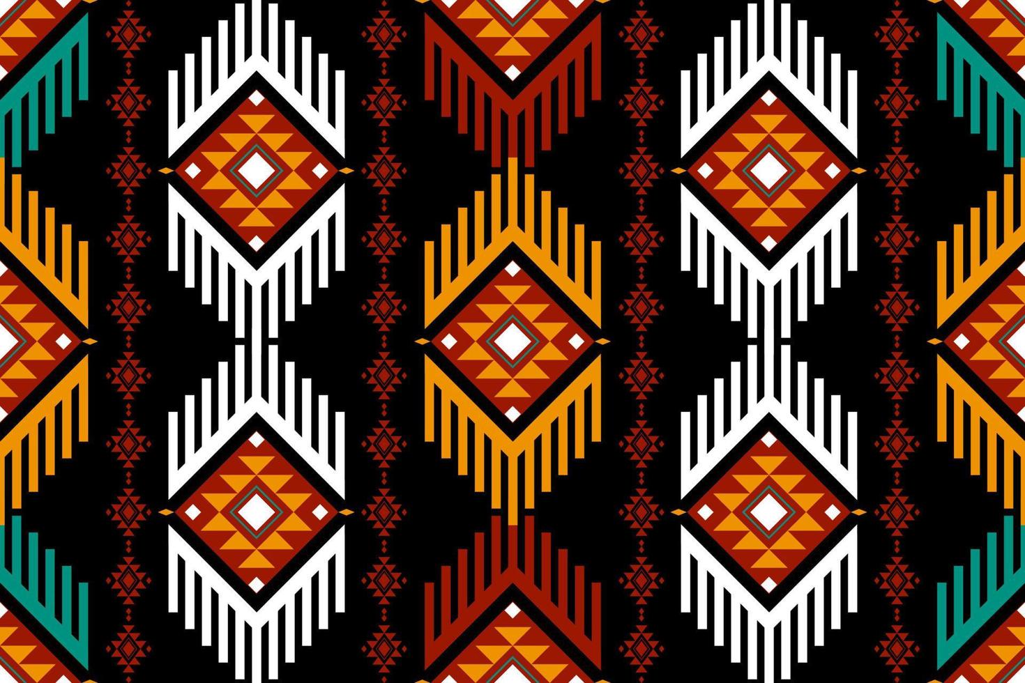 design tradicional geométrico étnico oriental sem costura padrão para fundo, tapete, papel de parede, roupas, embrulho, batik, tecido, vetor, ilustração, estilo bordado. vetor