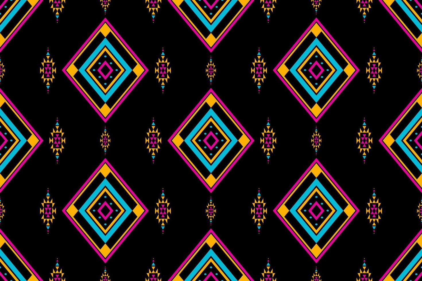 design tradicional geométrico étnico oriental sem costura padrão para fundo, tapete, papel de parede, roupas, embrulho, batik, tecido, vetor, ilustração, estilo bordado. vetor