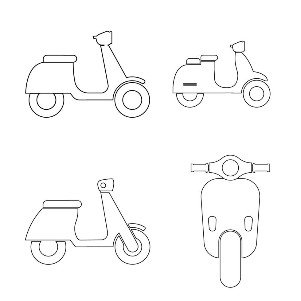 vetor de ícone de scooter