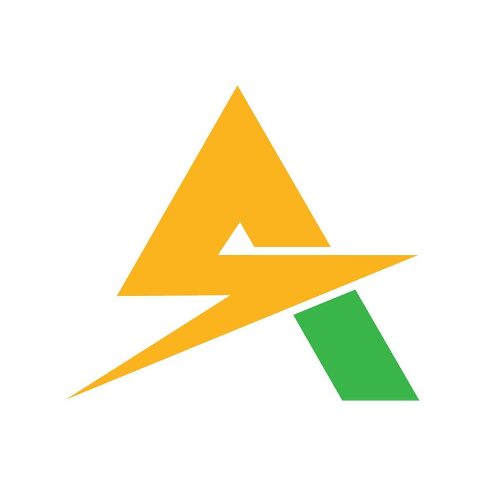 lettera com logotipo elétrico vetor