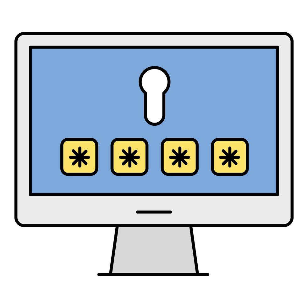 ícone de senha da área de trabalho, adequado para uma ampla gama de projetos criativos digitais. vetor