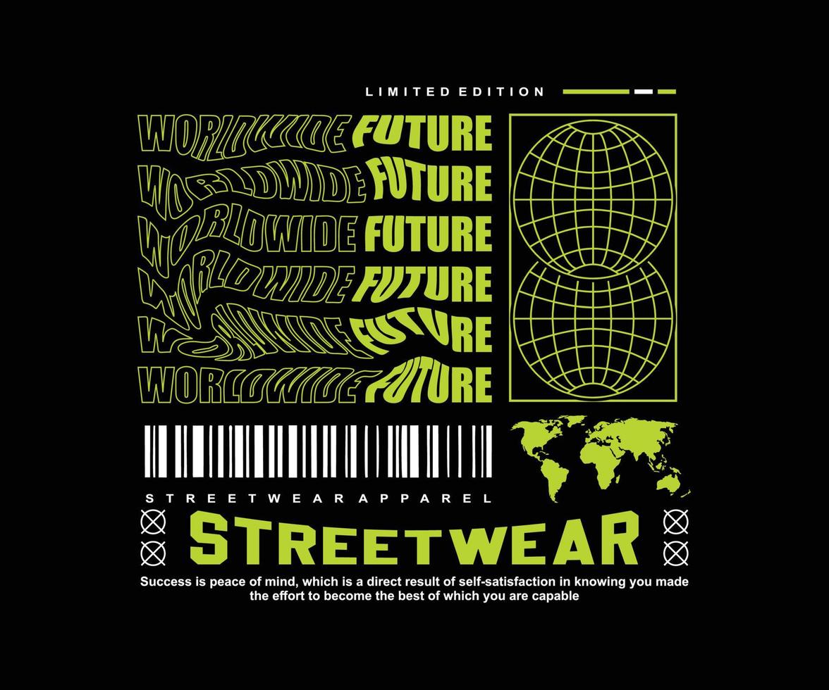 ilustração estética de design de camiseta de streetwear, gráfico vetorial, pôster tipográfico ou camisetas street wear e estilo urbano vetor