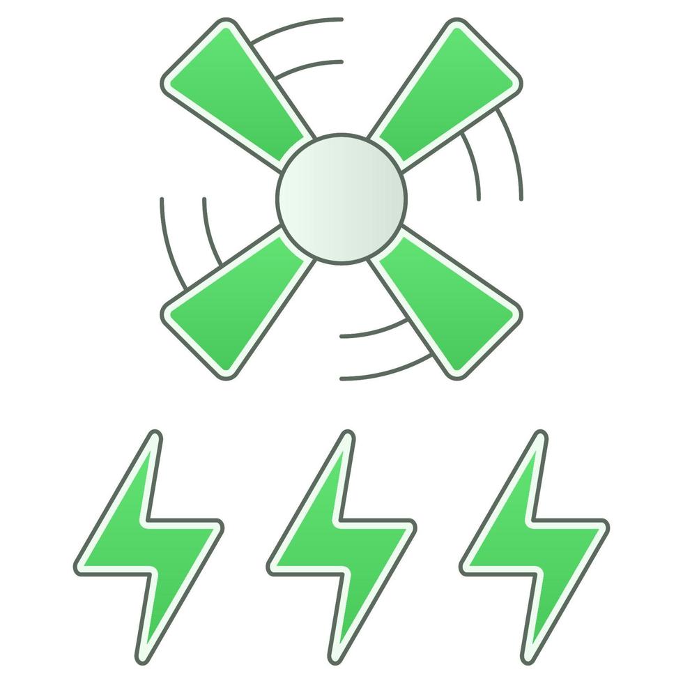 ícone de energia eólica, adequado para uma ampla gama de projetos criativos digitais. vetor