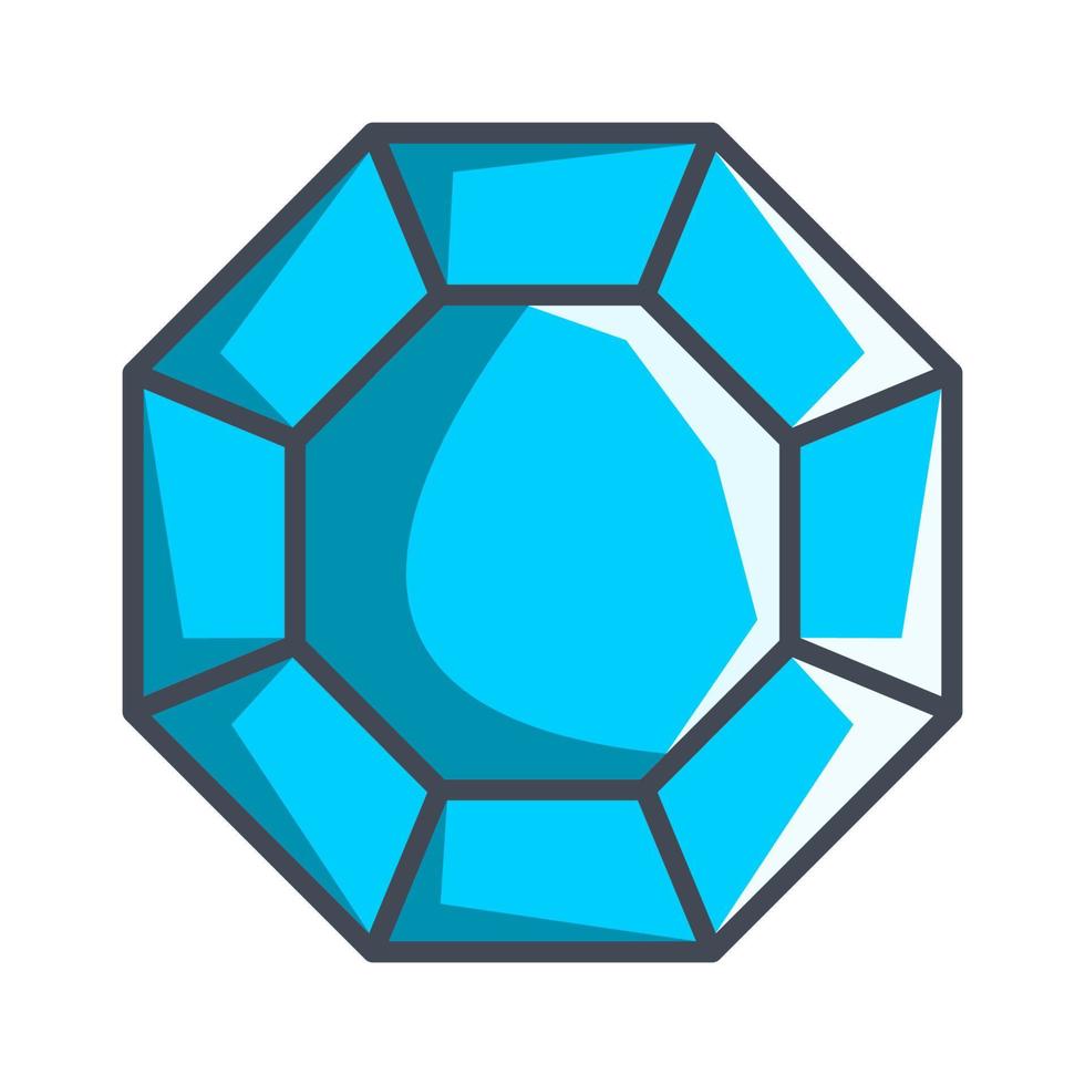 ícone de diamante octogonal, adequado para uma ampla gama de projetos criativos digitais. vetor