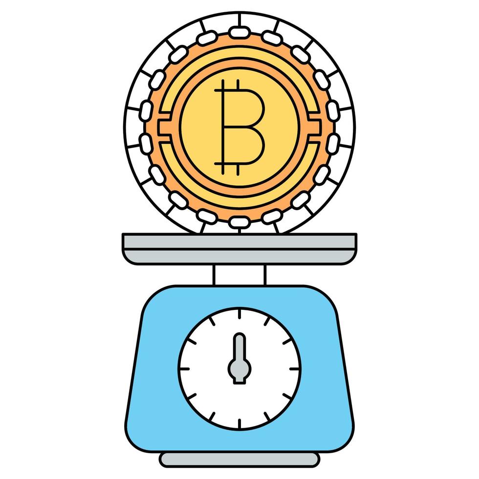 ícone de preço de saldo de bitcoin, adequado para uma ampla gama de projetos criativos digitais. vetor