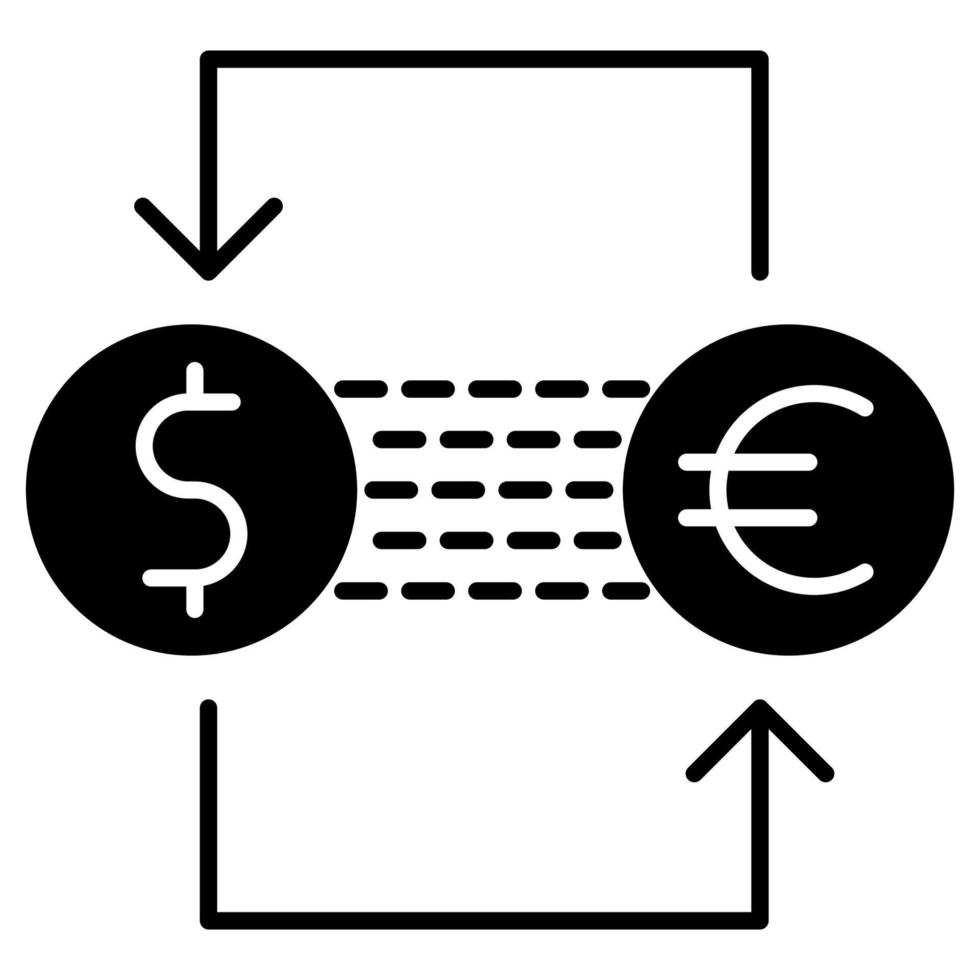 ícone de câmbio de moeda, adequado para uma ampla gama de projetos criativos digitais. vetor