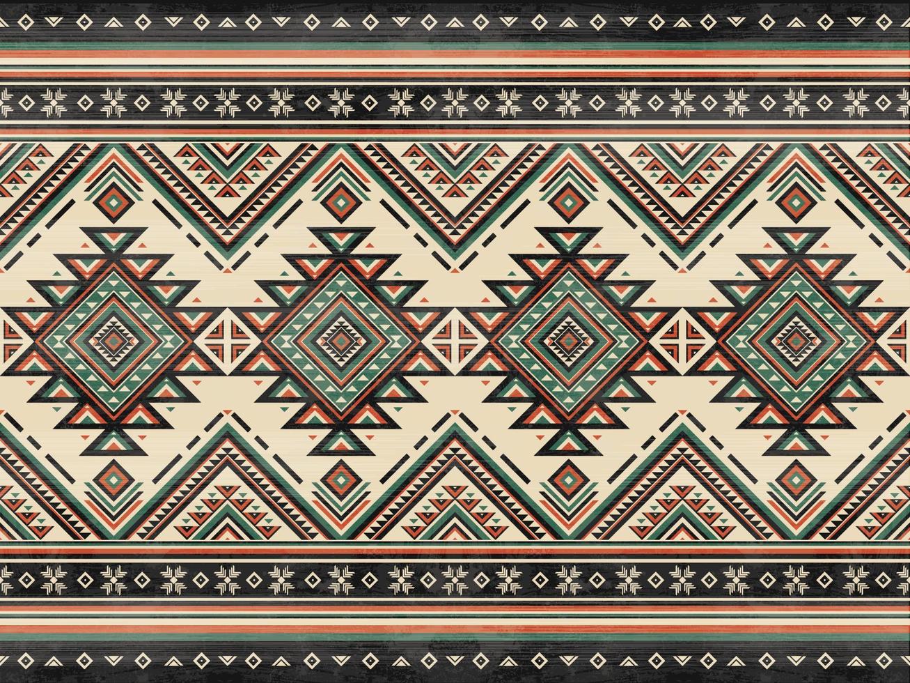 padrão nativo americano padrão de ornamento indiano geométrico étnico textura têxtil padrão asteca tribal navajo tecido mexicano decoração vetorial sem costura vetor
