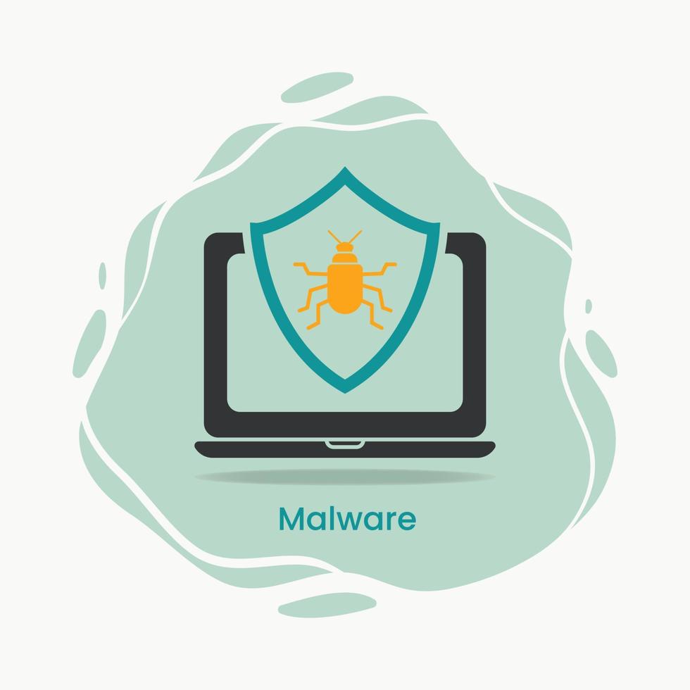 ilustração vetorial de design gráfico de ícone de malware vetor
