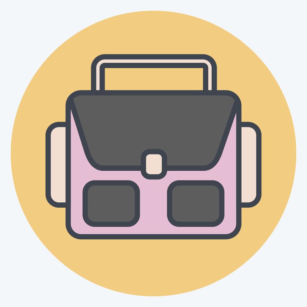 bolsa de fotografia de ícone. relacionado ao símbolo da fotografia. estilo mate de cor. design simples editável. ilustração simples vetor