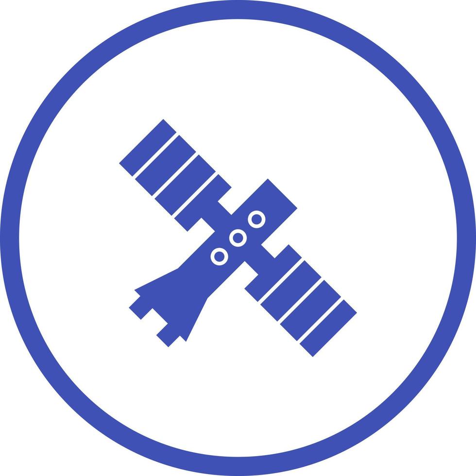 ícone de glifo de vetor de satélite exclusivo