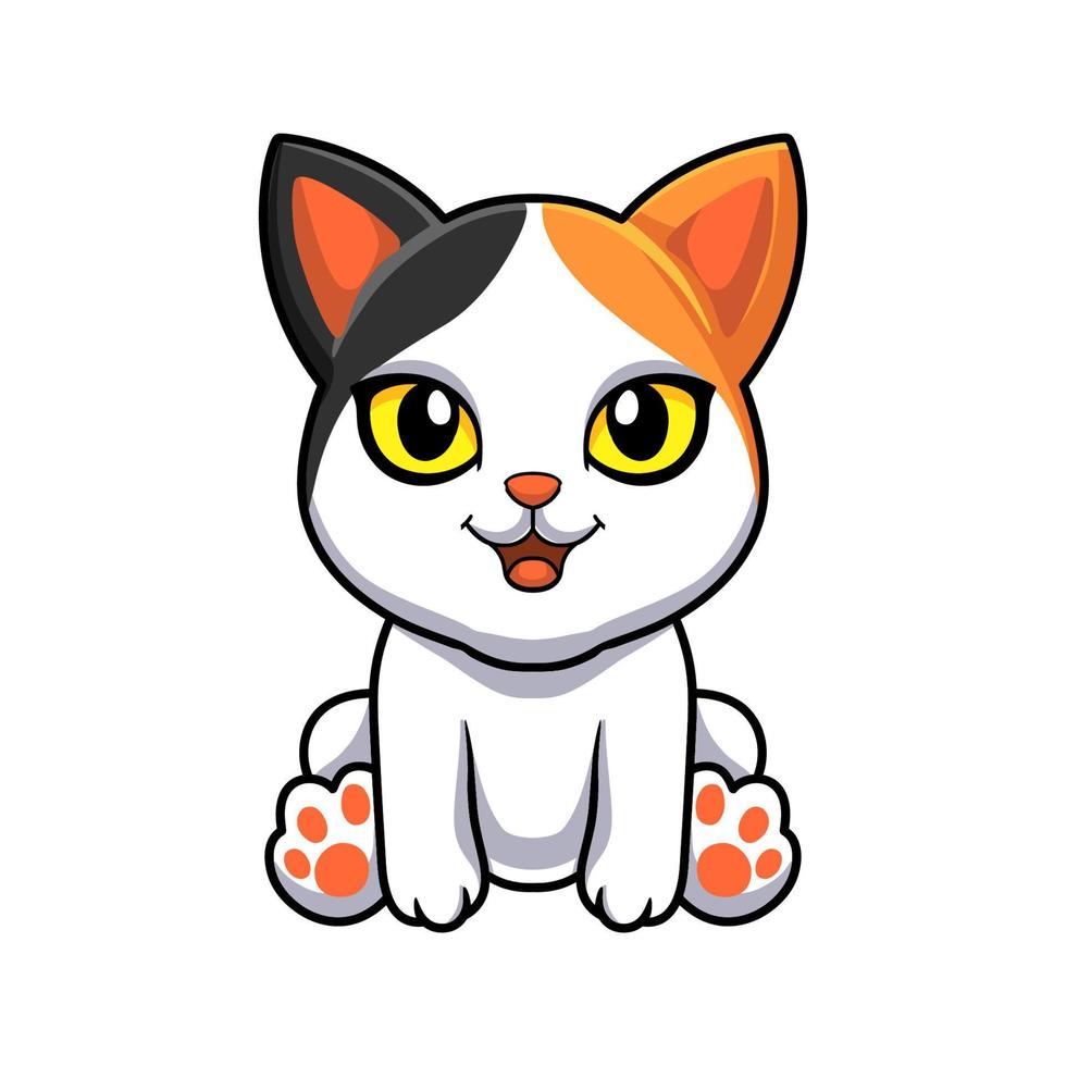 desenho de gato bobtail japonês bonito vetor