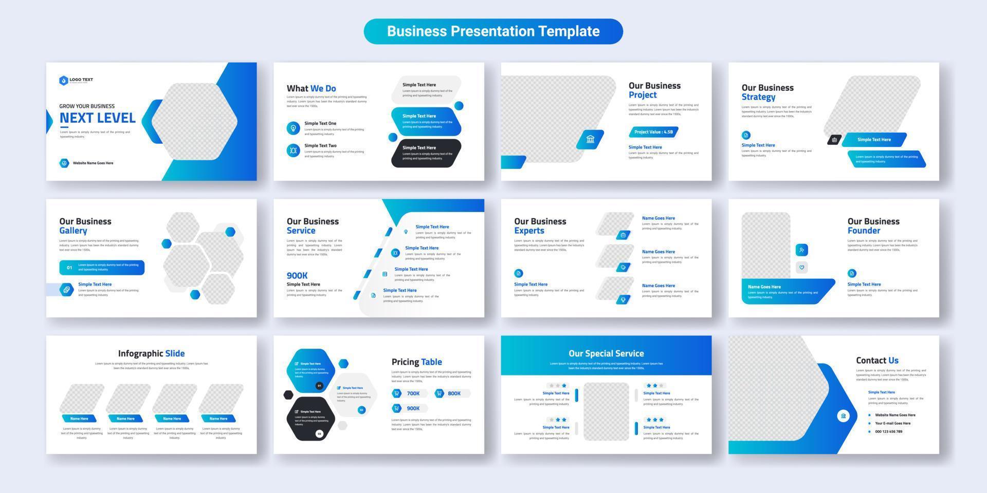 design de modelo de slides de apresentação de negócios criativos. use para fundo de apresentação moderno, design de folheto, controle deslizante de site, página de destino, relatório anual, perfil da empresa vetor