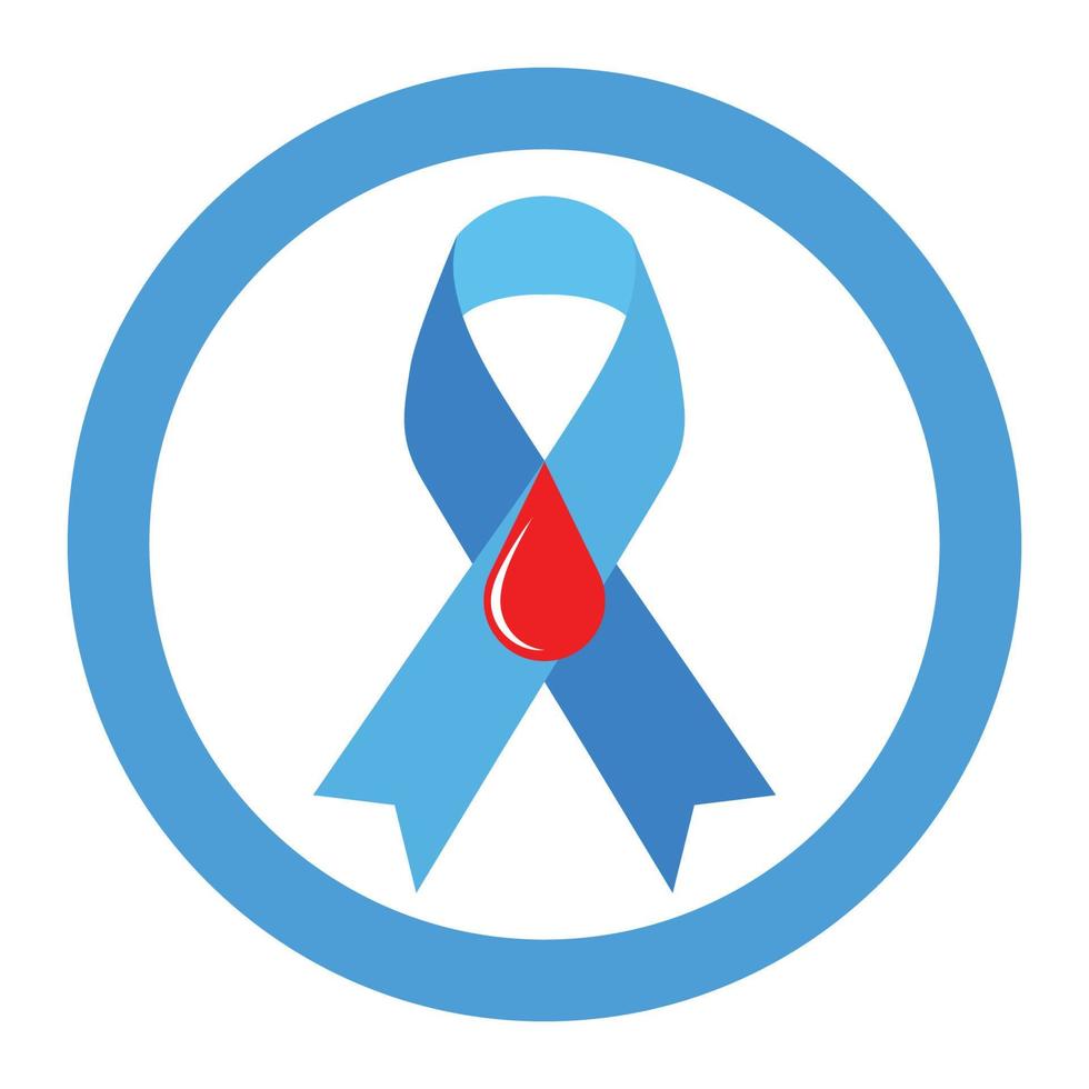 ilustração do logotipo de prevenção de diabetes. vetor