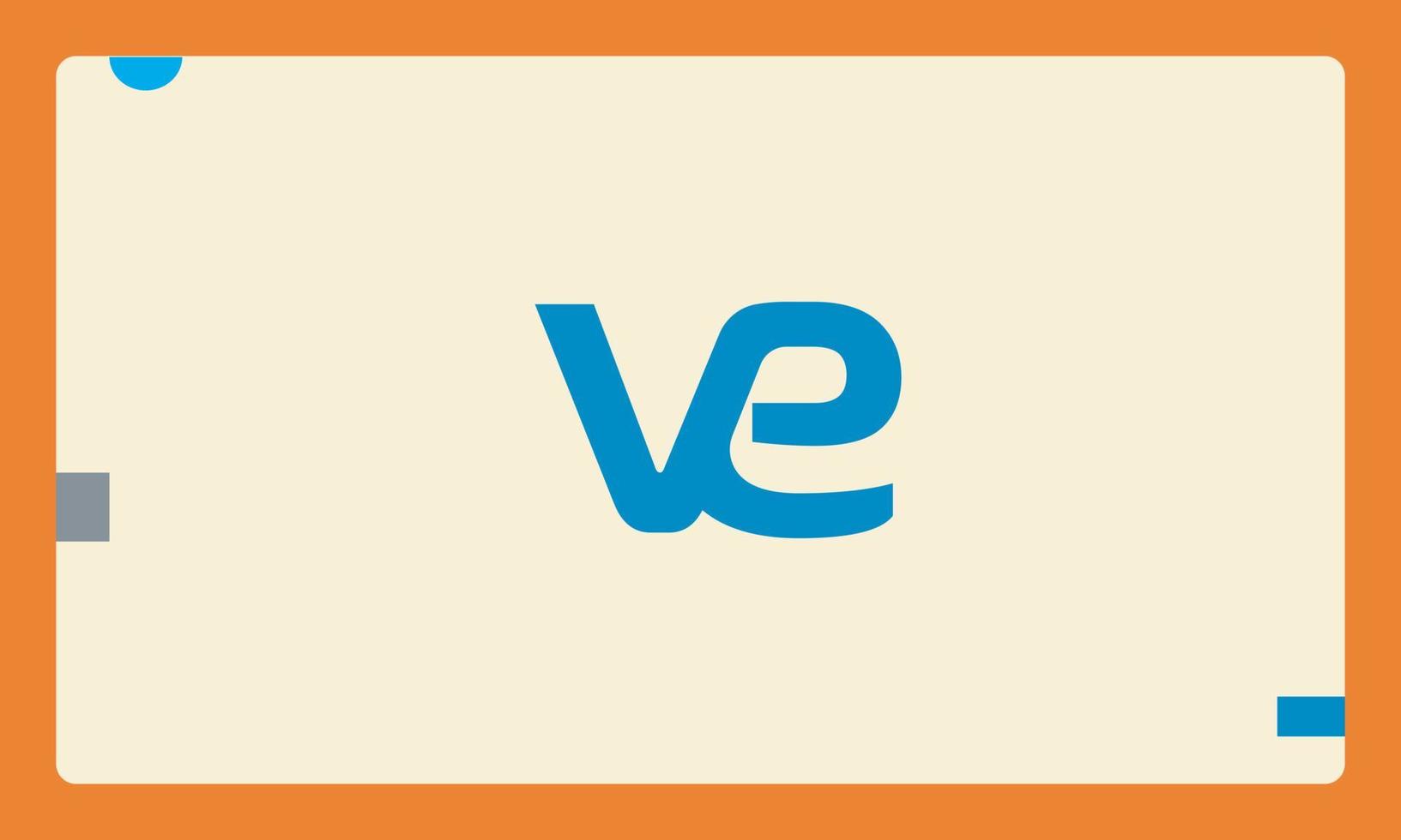 letras do alfabeto iniciais monograma logotipo ve, ev, v e e vetor