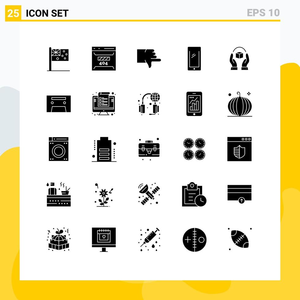 conjunto de 25 sinais de símbolos de ícones de interface do usuário modernos para iphone mobile site smartphone votação elementos de design de vetores editáveis