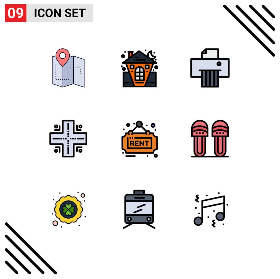 pacote de ícones de vetores de estoque de 9 sinais e símbolos de linha para elementos de design de vetores editáveis de triturador de localização de férias de tecnologia real