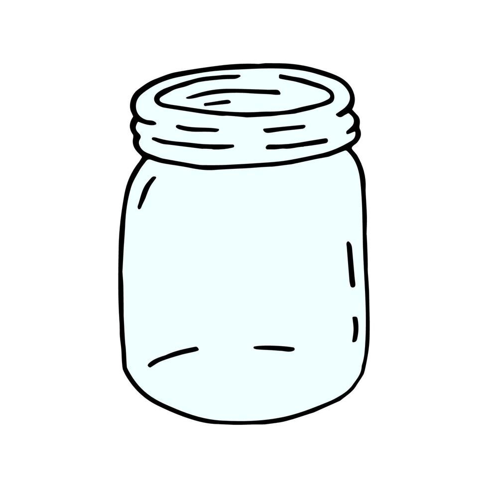 ilustração vetorial de frasco vazio no estilo doodle vetor