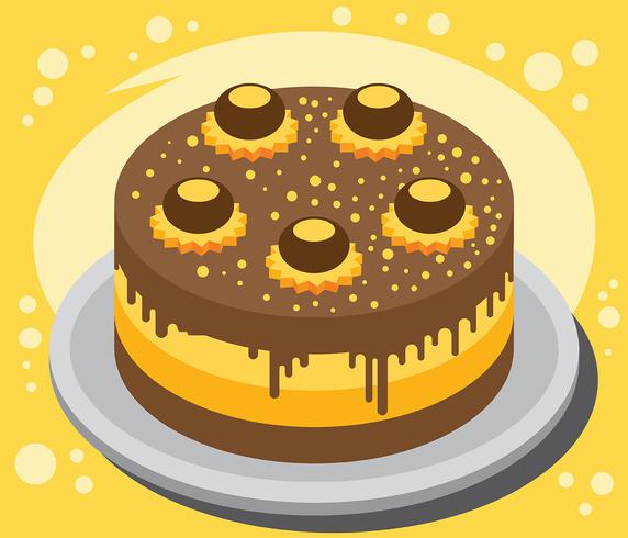 Ilustração do bolo de Buckeye vetor