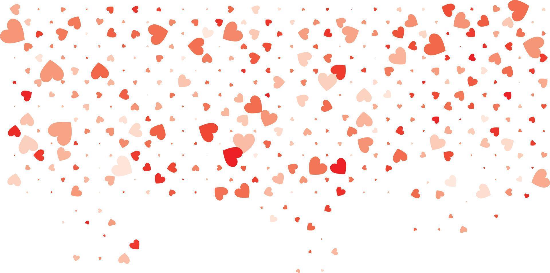 corações voadores vermelhos brilhante amor paixão vector fundo. cenário de amor. decoração do dia dos namorados.