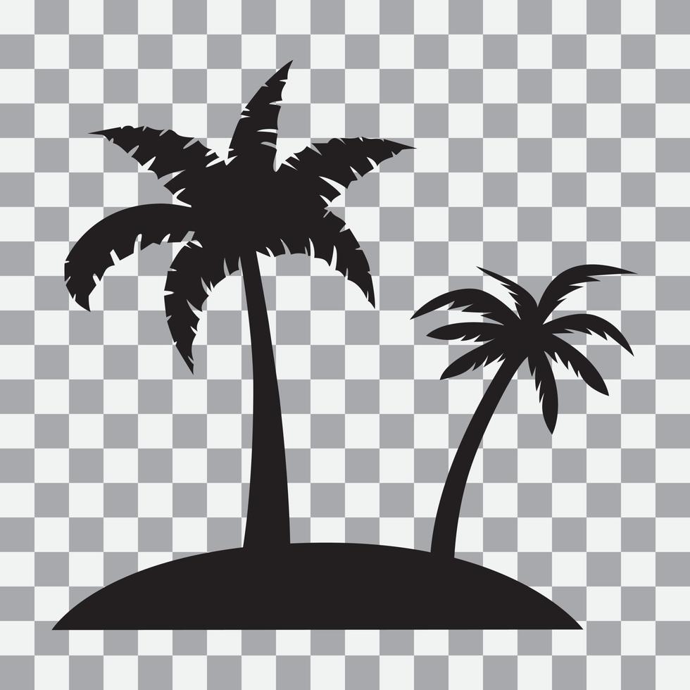 palmeiras negras, silhuetas de palmeiras. design de palmeiras para cartazes, banners e itens promocionais. ilustração vetorial vetor