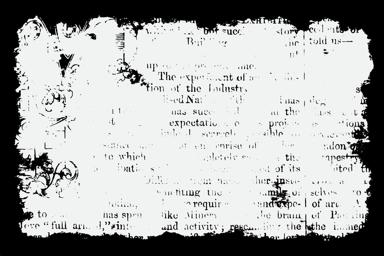 textura de vetor de quadro grunge isolada no fundo branco