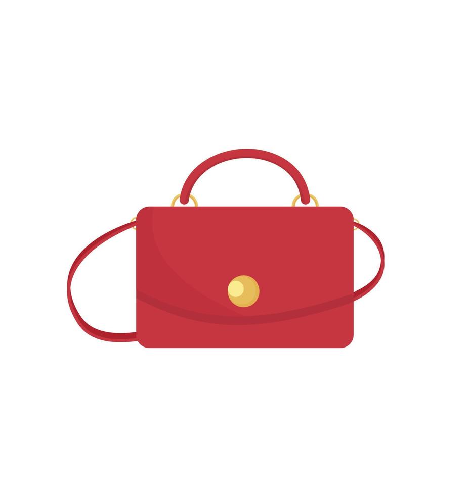 bolsa de embreagem feminina na moda, isolada em um fundo branco. acessório feminino elegante. bolsa feminina pequena. ilustração vetorial em estilo simples vetor