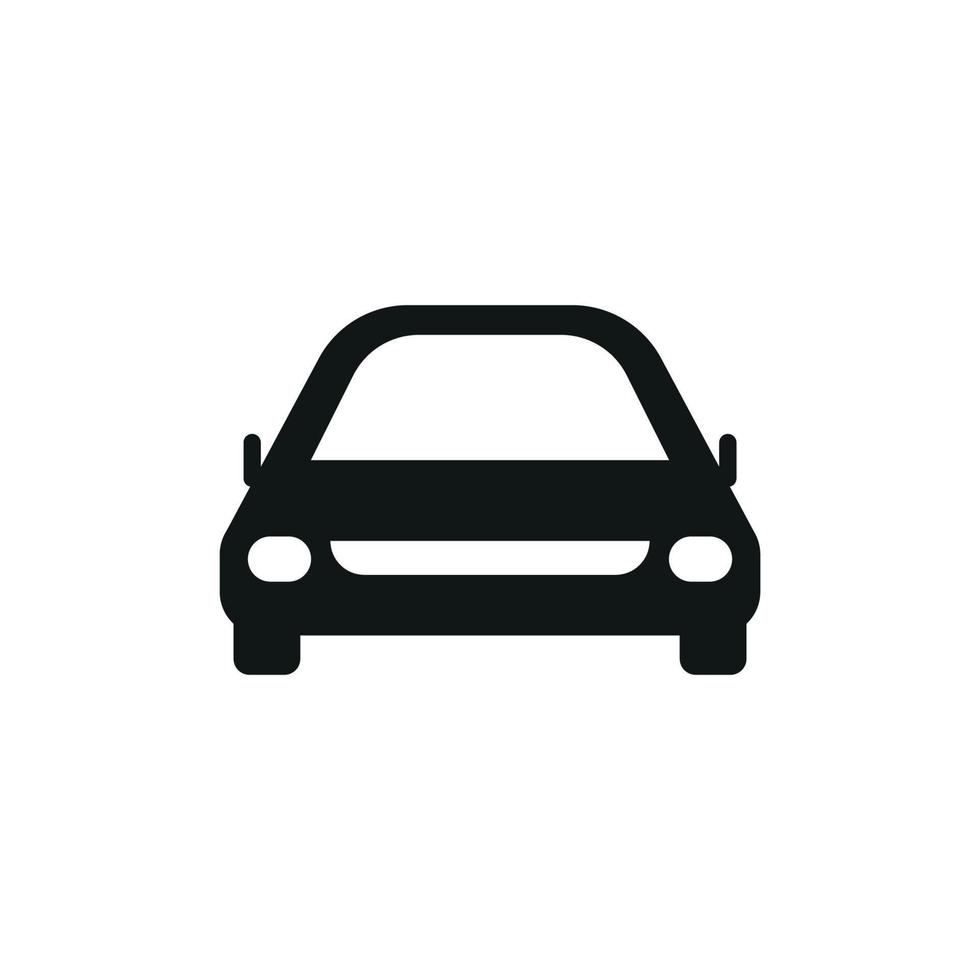 ícone de vetor de carro. ilustração de logotipo frontal de vista simples isolada. símbolo de sinal. design de logotipo de carro de estilo automático com silhueta de ícone de veículo esportivo de conceito