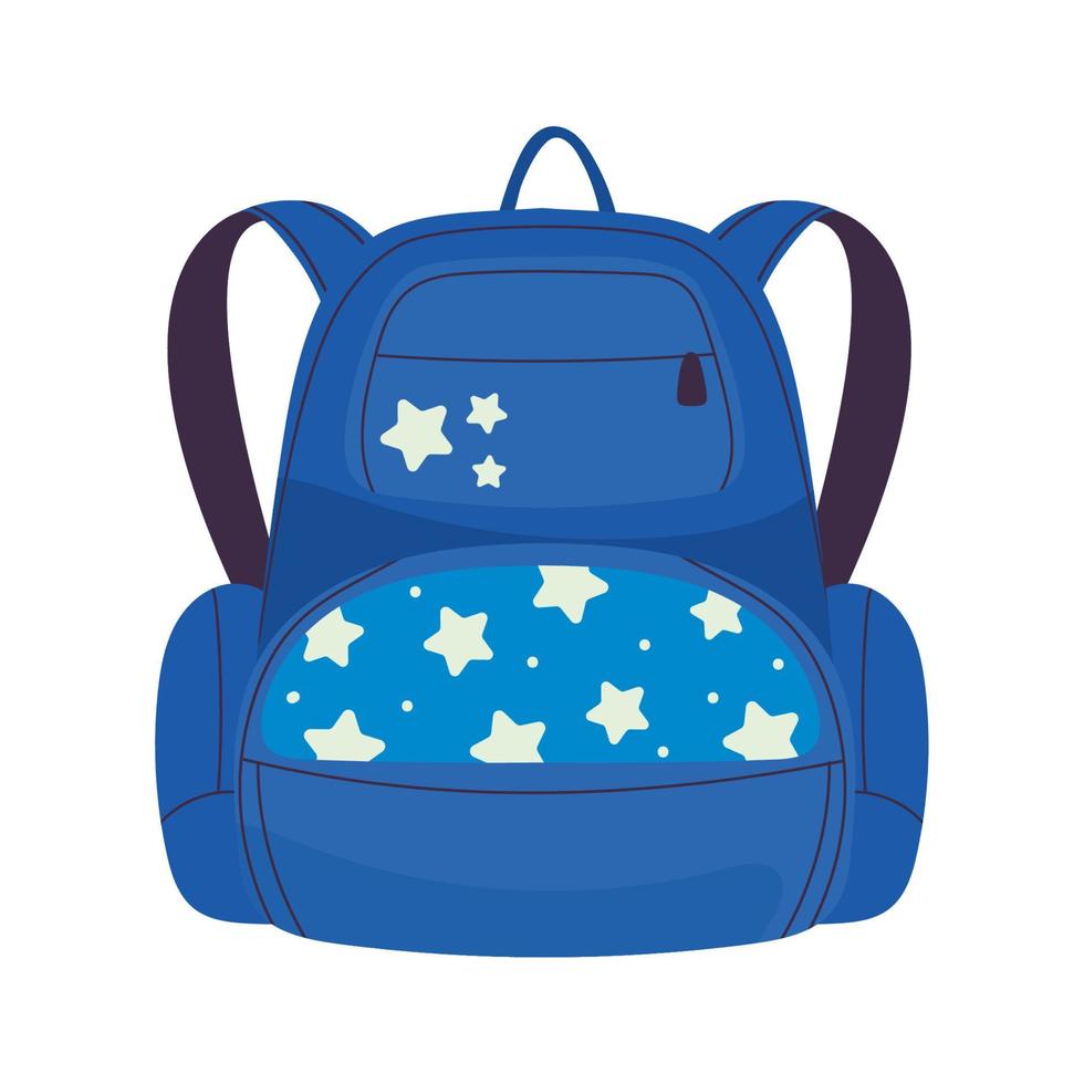 mochila escolar com estrelas vetor