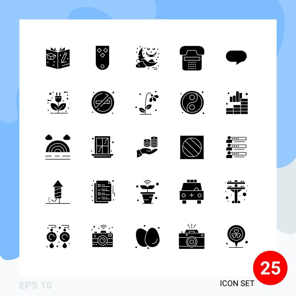pacote de interface de usuário de 25 glifos sólidos básicos de elementos de design de vetores editáveis de chamada de contato de halloween do dispositivo do twitter