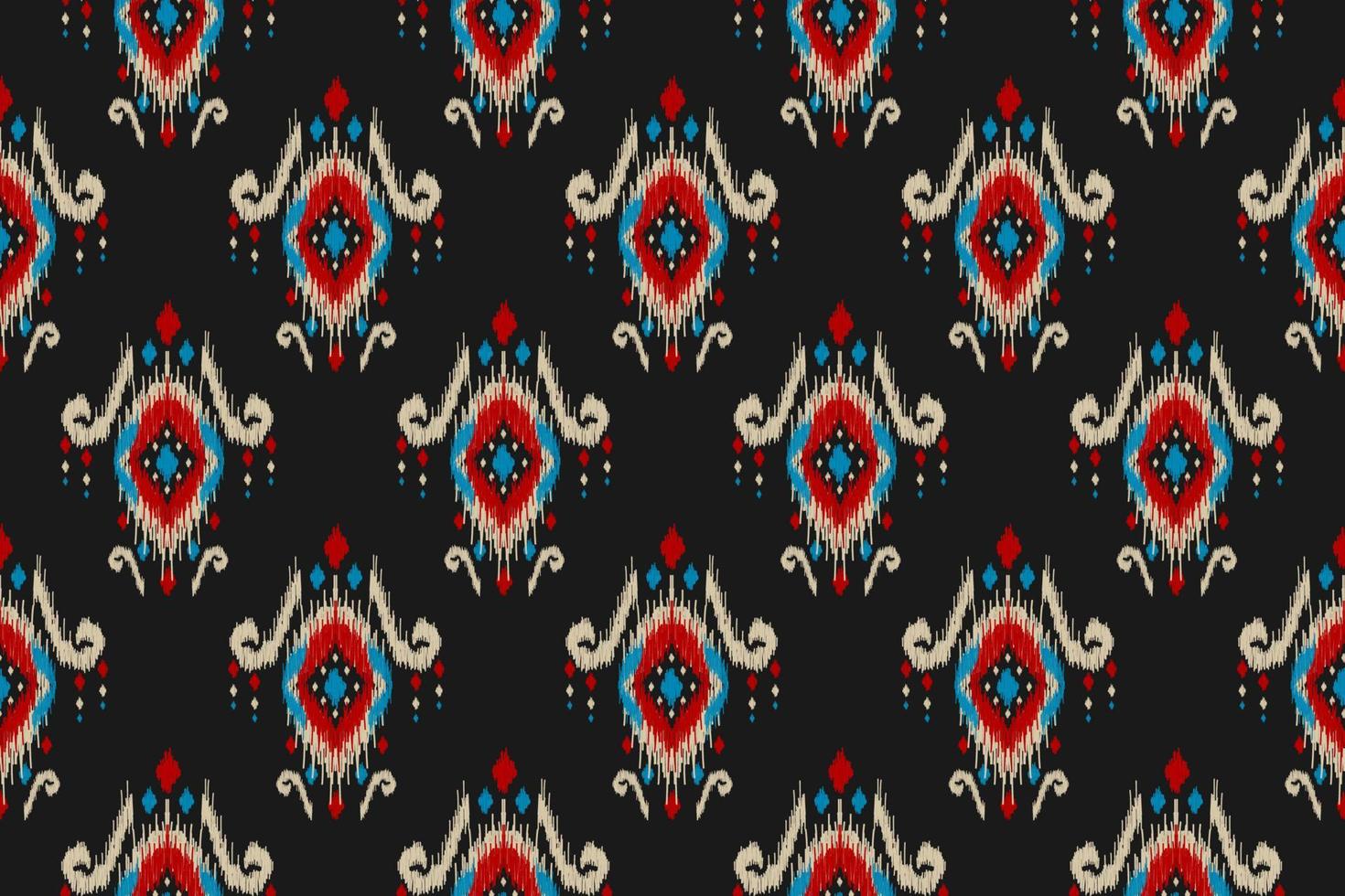 padrão sem emenda de ikat étnico em tribal. impressão de ornamento étnico geométrico asteca. estilo padrão ikat. vetor