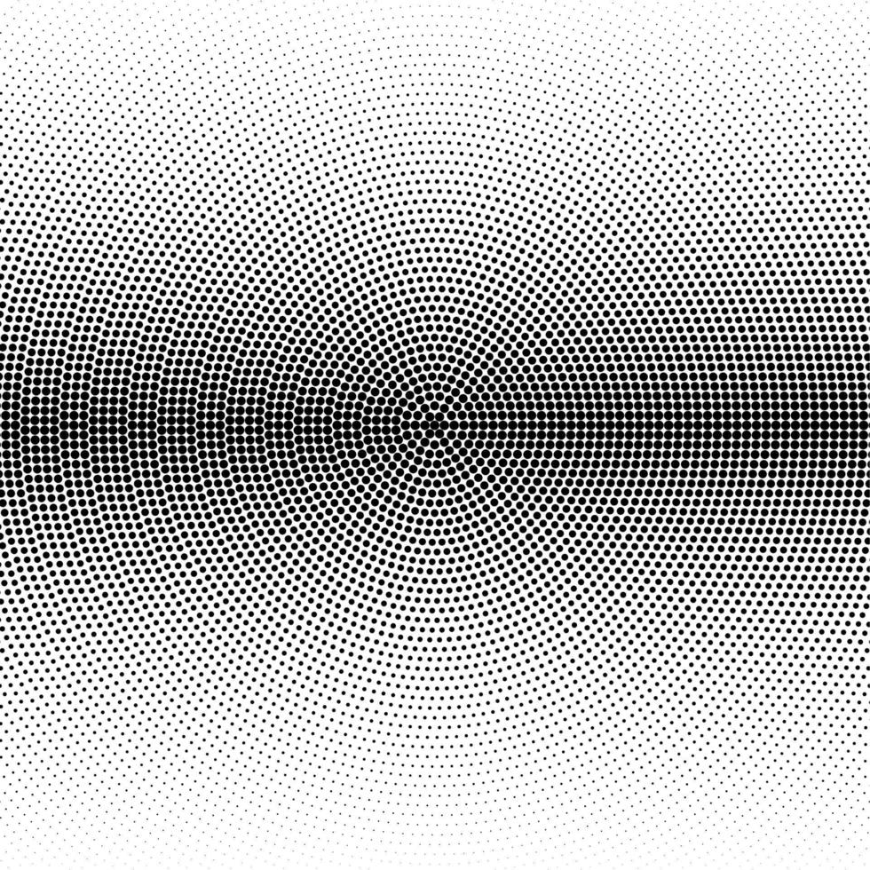 padrão de fundo preto de meio-tom radial vetorial vetor
