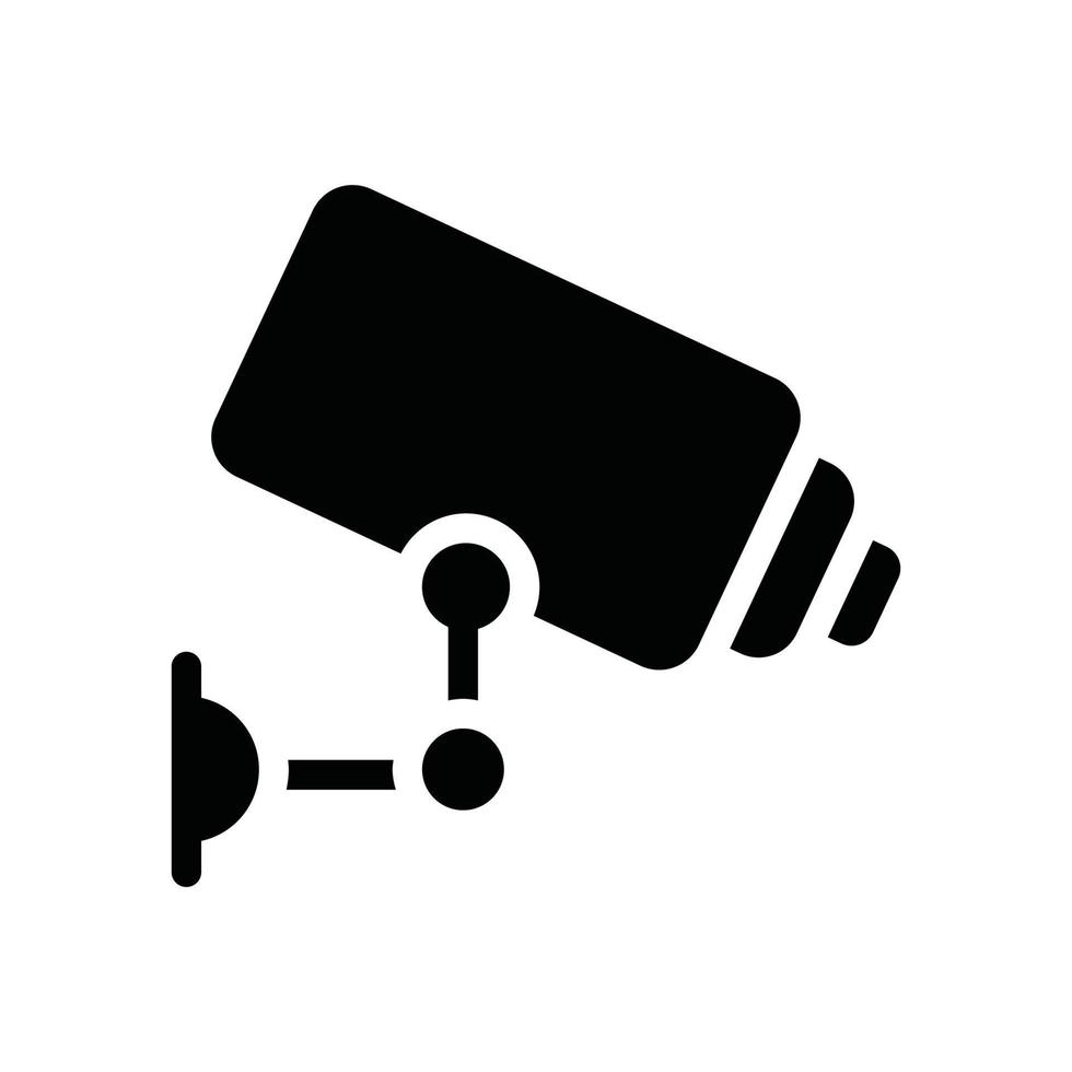 ícone de vetor de câmera de segurança eletrônica sólido eps 10 arquivo