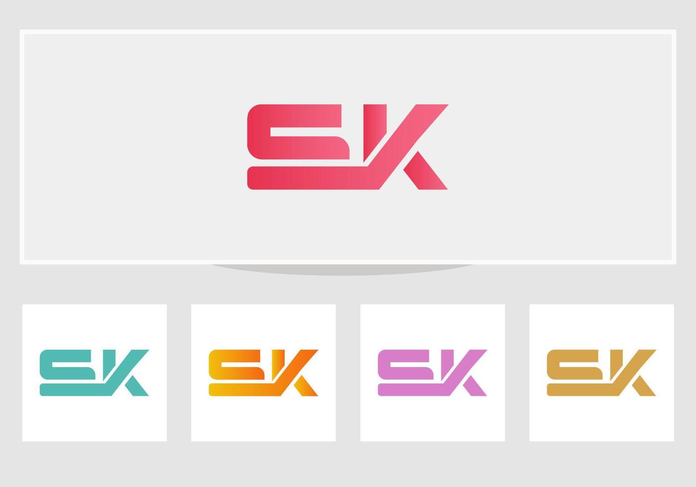 design de logotipo sk criativo, logotipo de carta ks com tendência moderna. design de logotipo sk vetor