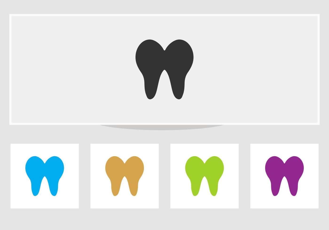 ícone de dentes, vetor de design de logotipo de dentes em fundo branco. saúde e ícone médico